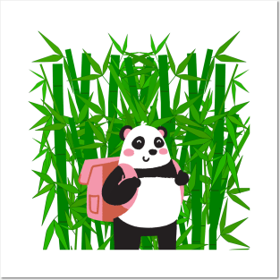 Cute Adventurer Panda Gift Posters and Art